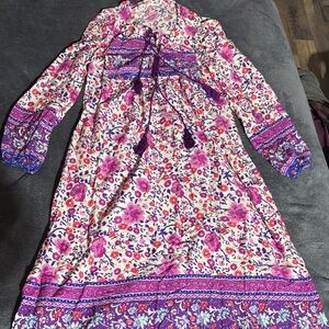 Floral Purple and Pink Dress